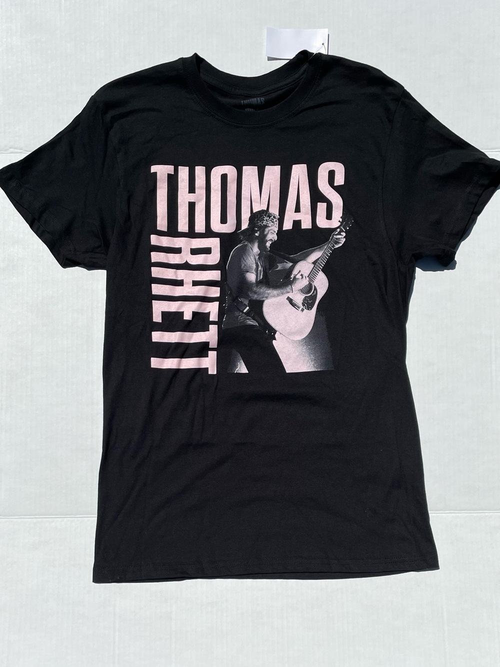 Thomas Rhett Black Short-Sleeve Graphic Tee with Pink Print
